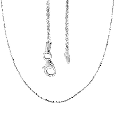 Italian Sterling Silver Margherita Chain Necklace 20 Inches 3.12 Grams