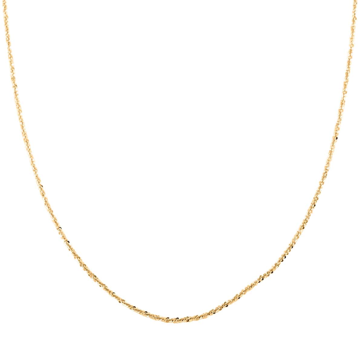 Italian 14K Yellow Gold Over Sterling Silver Margherita Chain Necklace 20 Inches 3.12 Grams image number 0