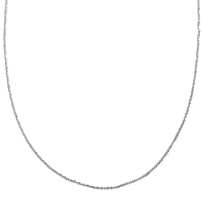 Italian Sterling Silver Margherita Chain Necklace 24 Inches 3.65 Grams