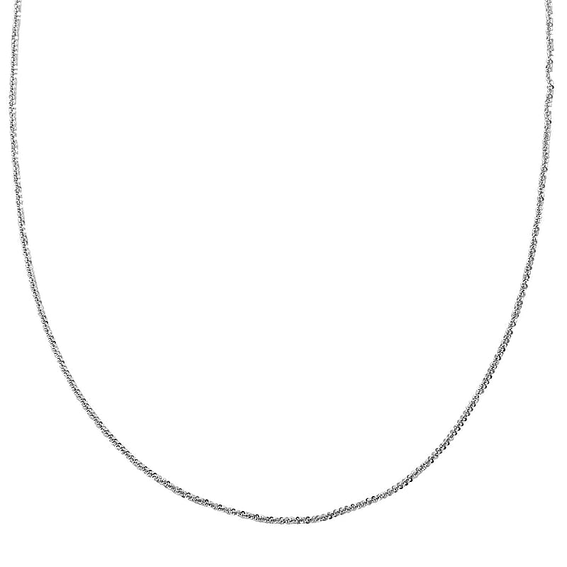 Italian Sterling Silver Margherita Chain Necklace 24 Inches 3.65 Grams