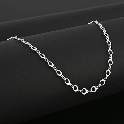 Italian Sterling Silver Chain Necklace 24 Inches 3.85 Grams