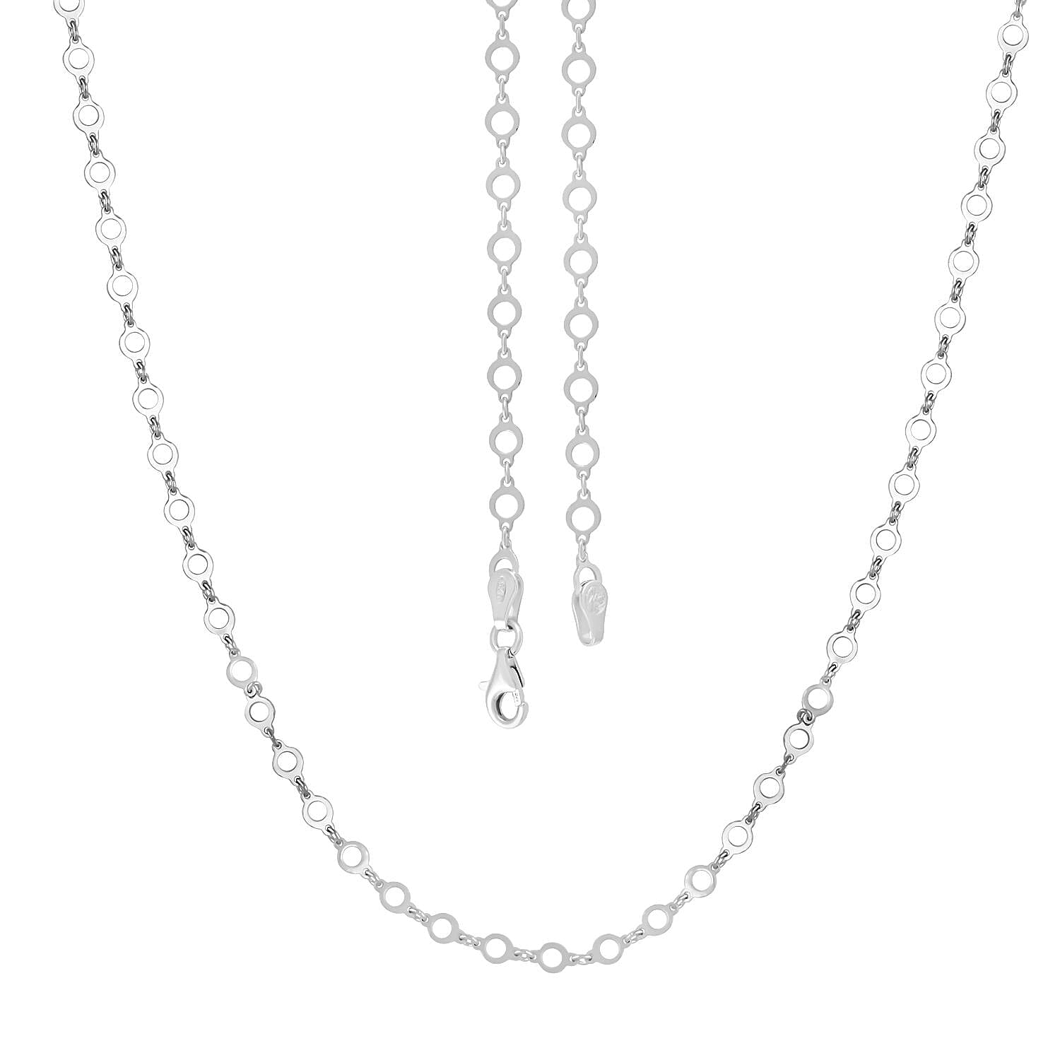 Italian Sterling Silver Chain Necklace 24 Inches 3.85 Grams