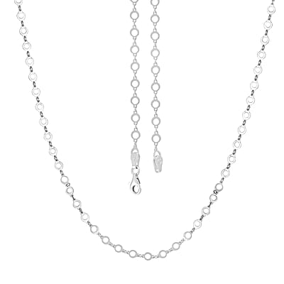 Italian Sterling Silver Chain Necklace 24 Inches 3.85 Grams