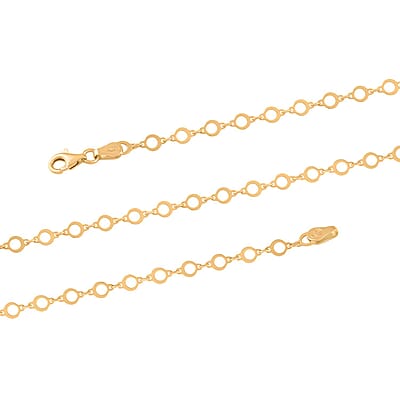 Italian 14K YG Over Sterling Silver Chain Necklace 24 Inches 3.85 Grams