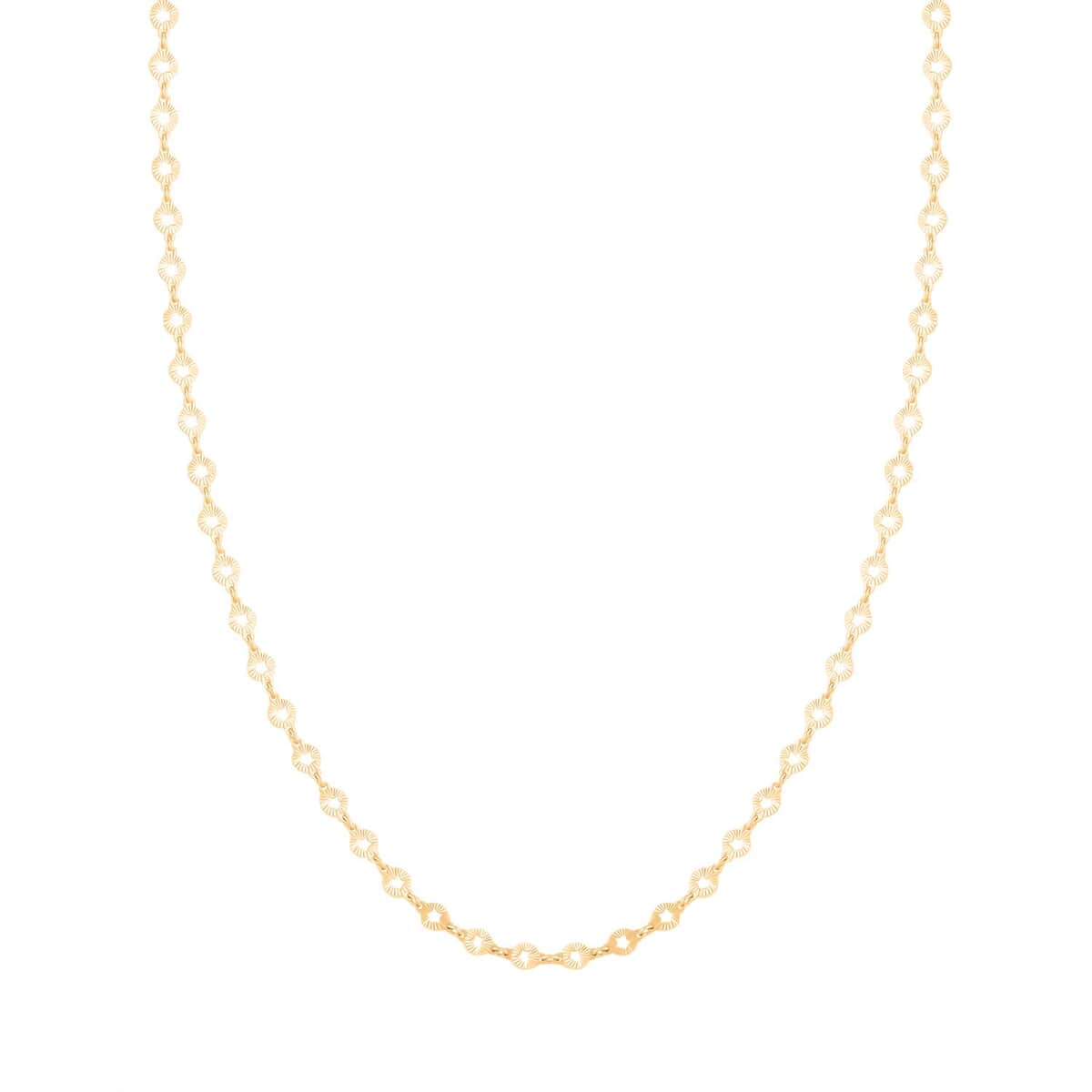 Italian Star Link Chain Necklace in 14K Yellow Gold Over Sterling Silver 24 Inches 5.05 Grams image number 0