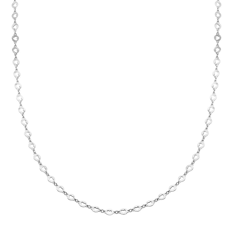 Italian Sterling Silver Arte Star Chain Necklace 24 Inches 4.90 Grams