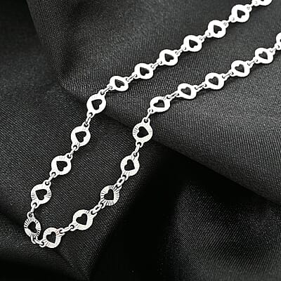 Italian Sterling Silver Arte Star Chain Necklace 24 Inches 4.90 Grams