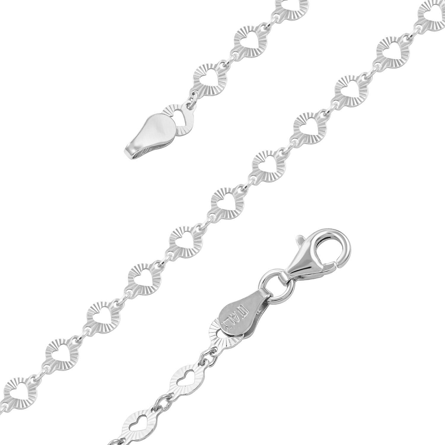 Italian Sterling Silver Arte Star Chain Necklace 24 Inches 4.90 Grams