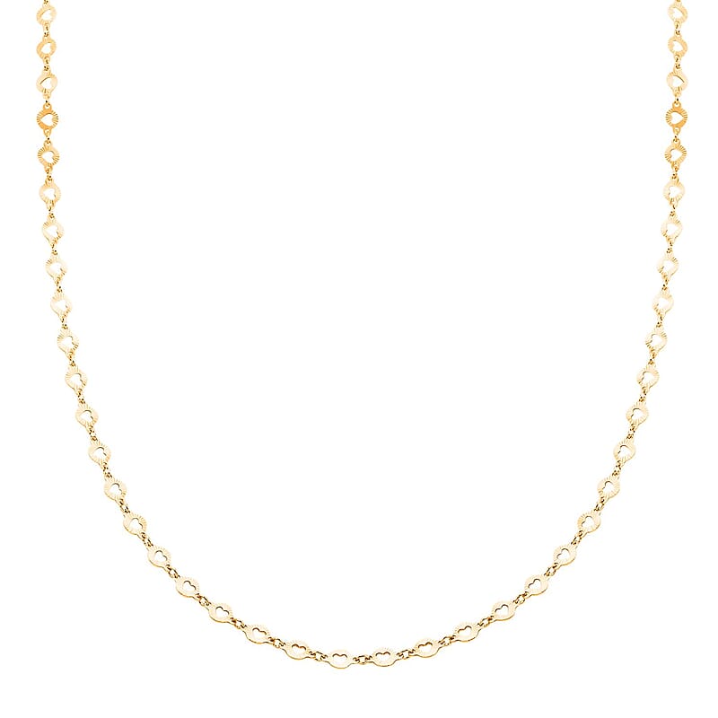 Italian 14K Yellow Gold Over Sterling Silver Arte Star Chain Necklace (24 Inches) (4.90 g)