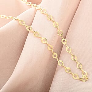 Italian 14K Yellow Gold Over Sterling Silver Arte Star Chain Necklace (24 Inches) (4.90 g)