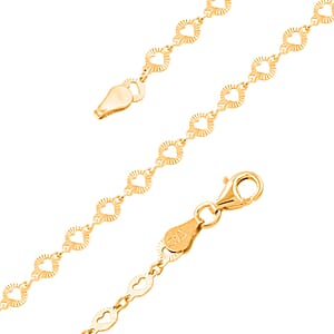 Italian 14K Yellow Gold Over Sterling Silver Arte Star Chain Necklace (24 Inches) (4.90 g)