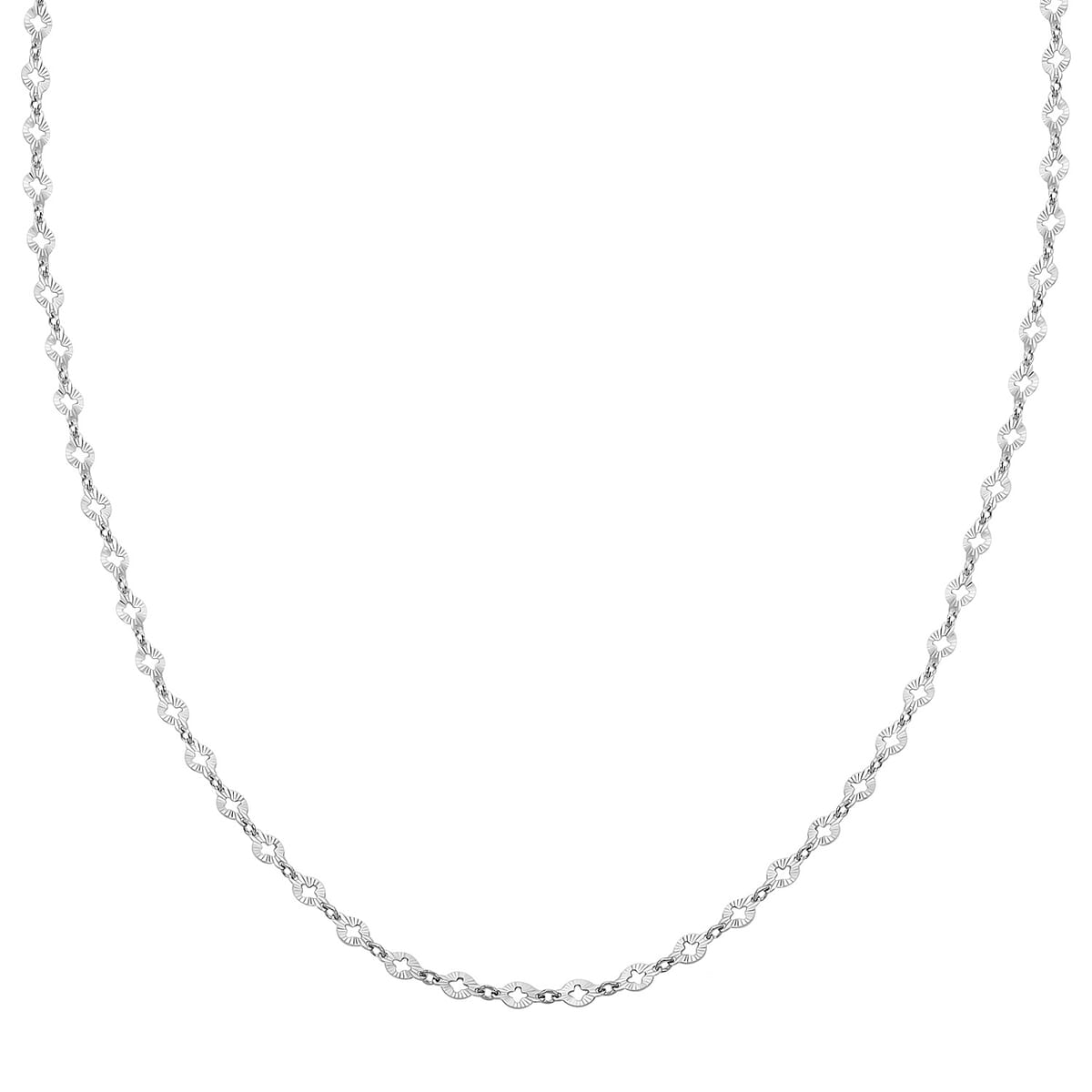Italian Sterling Silver Arte 14 Star Chain Necklace 24 Inches 5.05 Grams image number 0
