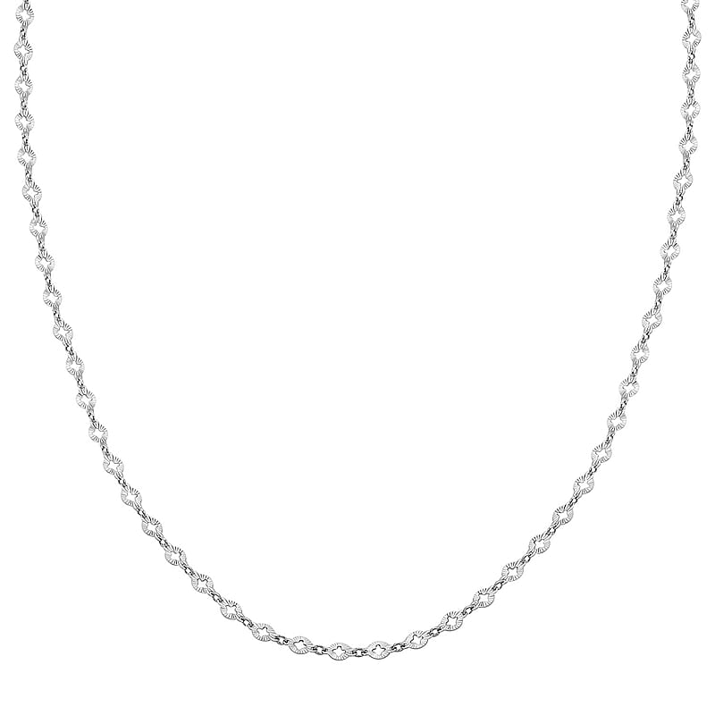 Italian Sterling Silver Arte 14 Star Chain Necklace 24 Inches 5.05 Grams
