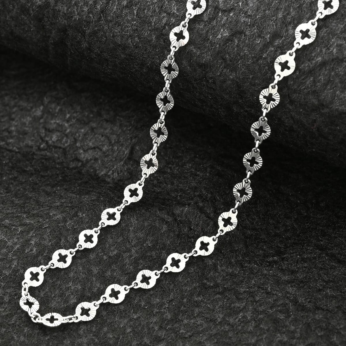 Italian Sterling Silver Arte 14 Star Chain Necklace 24 Inches 5.05 Grams image number 1