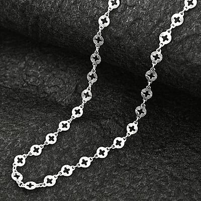 Italian Sterling Silver Arte 14 Star Chain Necklace 24 Inches 5.05 Grams