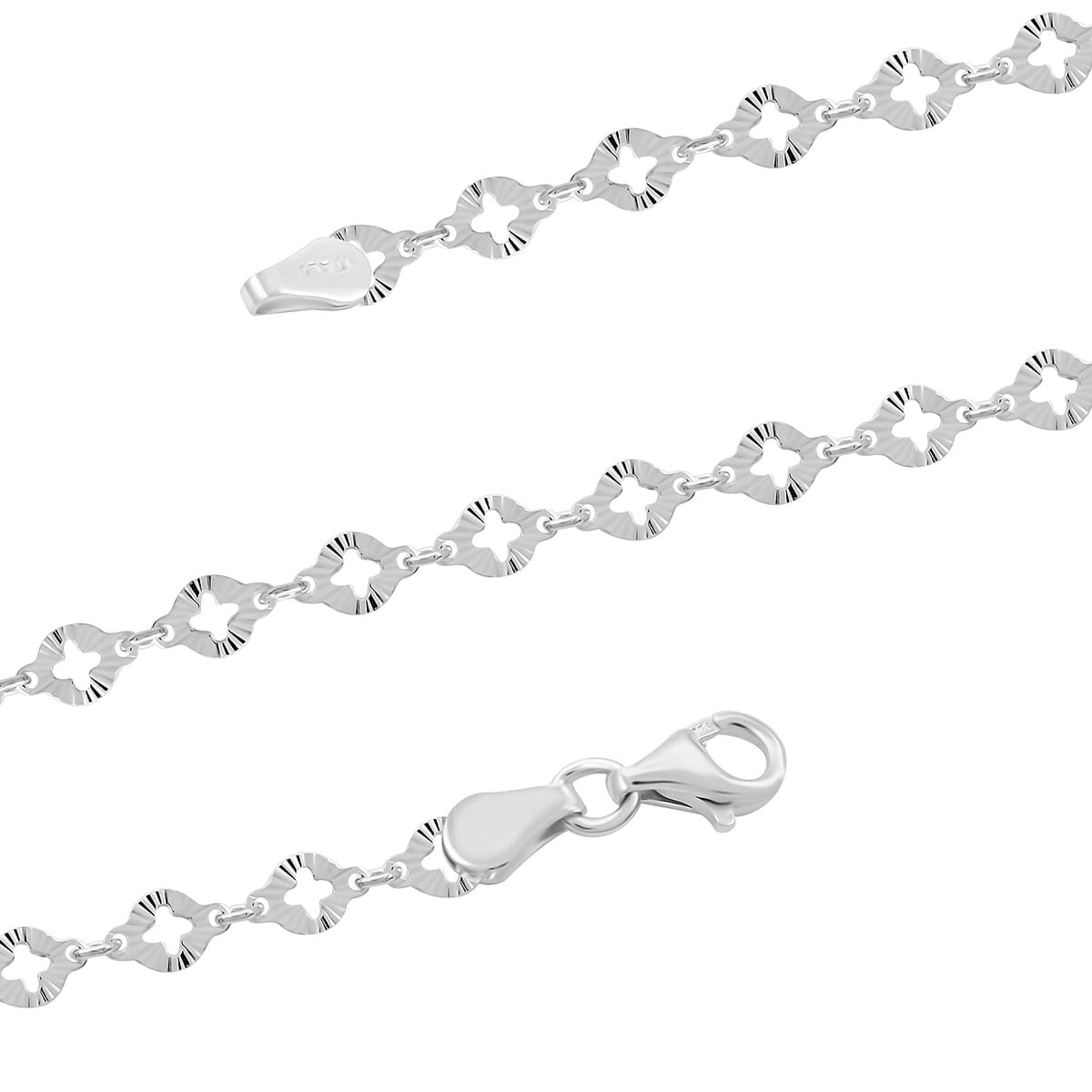 Italian Sterling Silver Arte 14 Star Chain Necklace 24 Inches 5.05 Grams image number 2