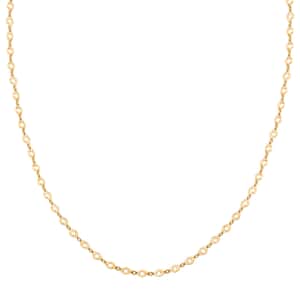 Italian 14K Yellow Gold Over Sterling Silver Arte 14 Star Chain Necklace 24 Inches 5.05 Grams