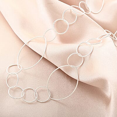 Italian Sterling Silver Chain Necklace 24 Inches 9.40 Grams