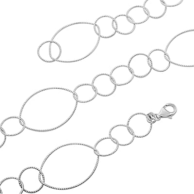 Italian Sterling Silver Chain Necklace 24 Inches 9.40 Grams