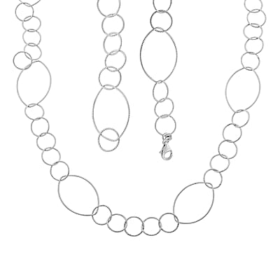 Italian Sterling Silver Chain Necklace 24 Inches 9.40 Grams