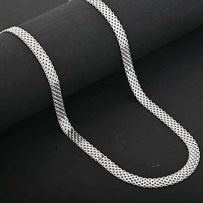 Italian Sterling Silver Chain Necklace 24 Inches 18.20 Grams
