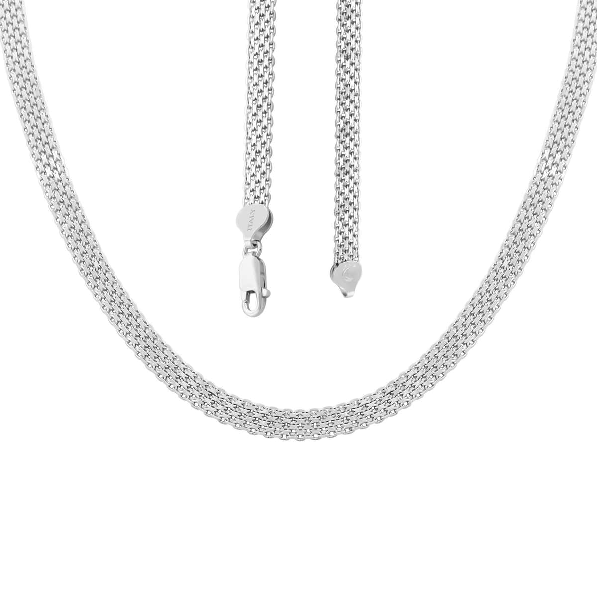 Italian Sterling Silver Chain Necklace 24 Inches 18.20 Grams image number 3