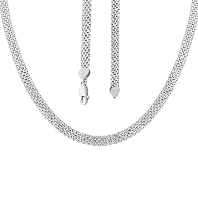 Italian Sterling Silver Chain Necklace 24 Inches 18.20 Grams