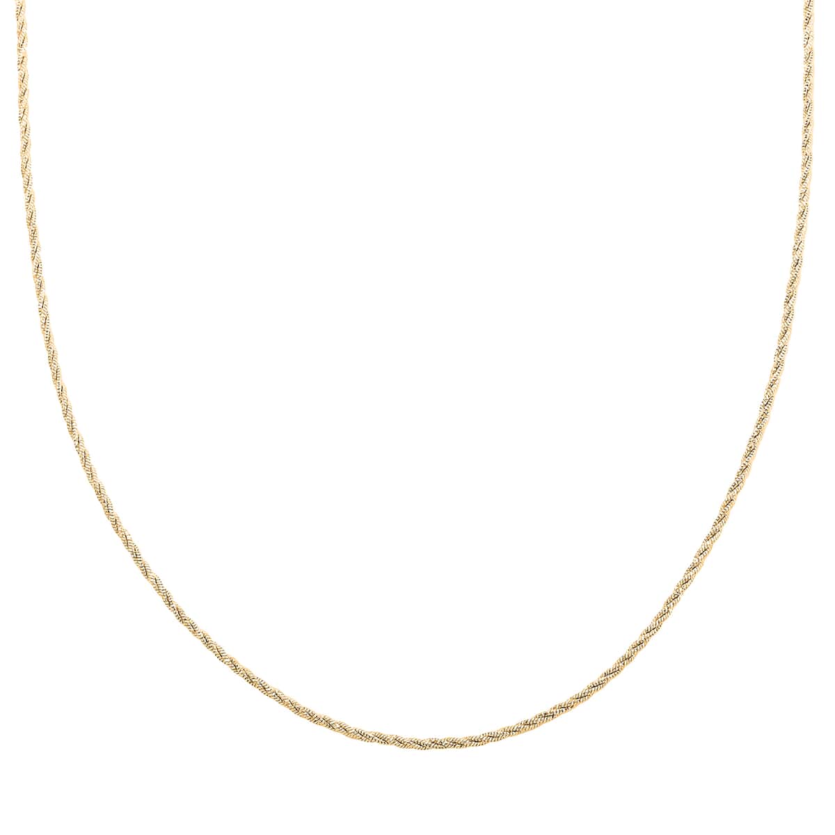 Italian 14K Yellow Gold Over Sterling Silver Wrapped Snake Chain Necklace 20-22 Inches 6.90 Grams image number 0