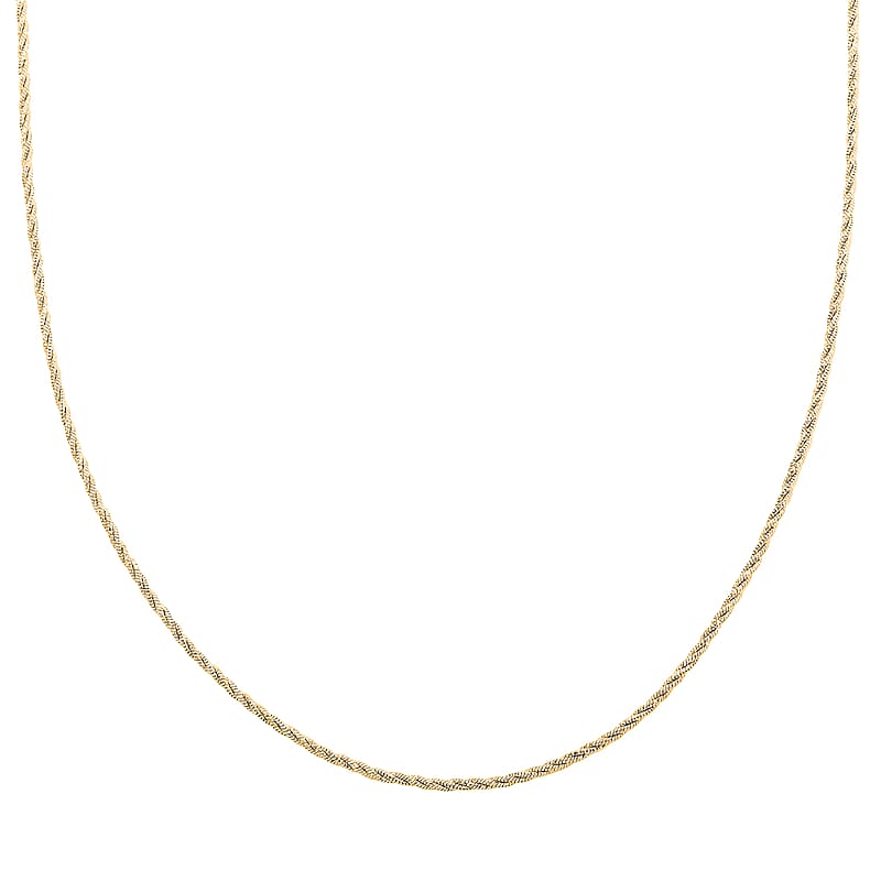 Italian 14K Yellow Gold Over Sterling Silver Wrapped Snake Chain Necklace 20-22 Inches 6.90 Grams