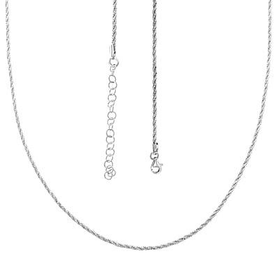 Italian Rhodium Over Sterling Silver Wrapped Snake Chain Necklace 20 Inches 7.85 Grams