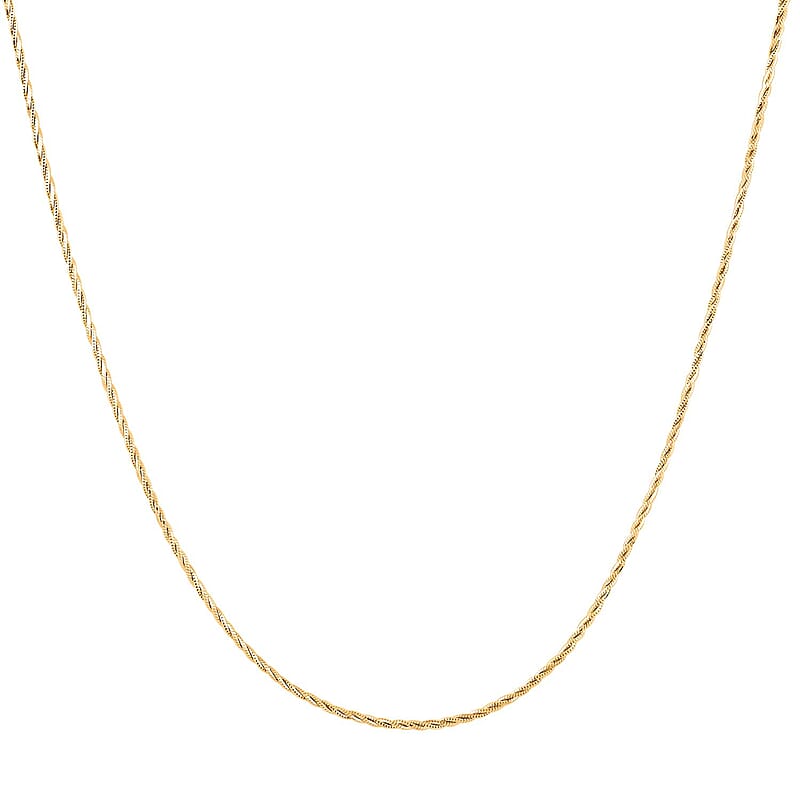 Italian 14K Yellow Gold Over Sterling Silver Wrapped Snake Chain Necklace 20 Inches 7.85 Grams