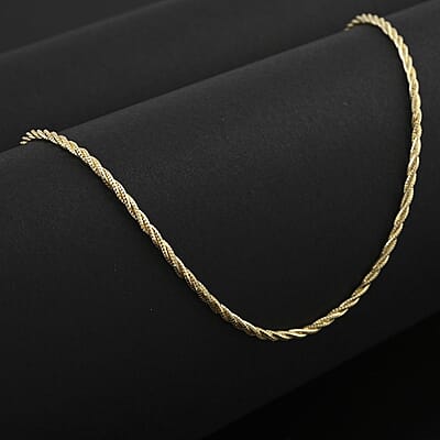Italian 14K Yellow Gold Over Sterling Silver Wrapped Snake Chain Necklace 20 Inches 7.85 Grams