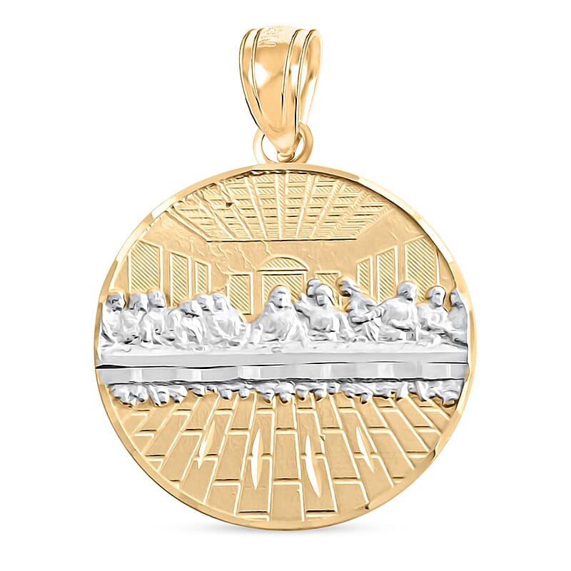 Made in America 10K Yellow and White Gold Supper Pendant without Chain 2.60 Grams