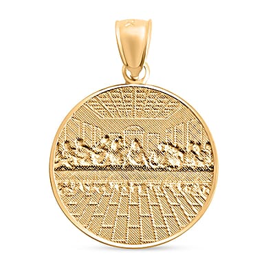 Made in America 10K Yellow and White Gold Supper Pendant without Chain 2.60 Grams