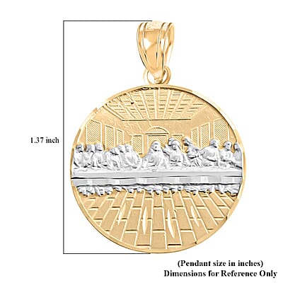 Made in America 10K Yellow and White Gold Supper Pendant without Chain 2.60 Grams