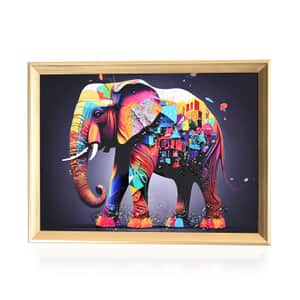Elephant Crystal Painting with Frame