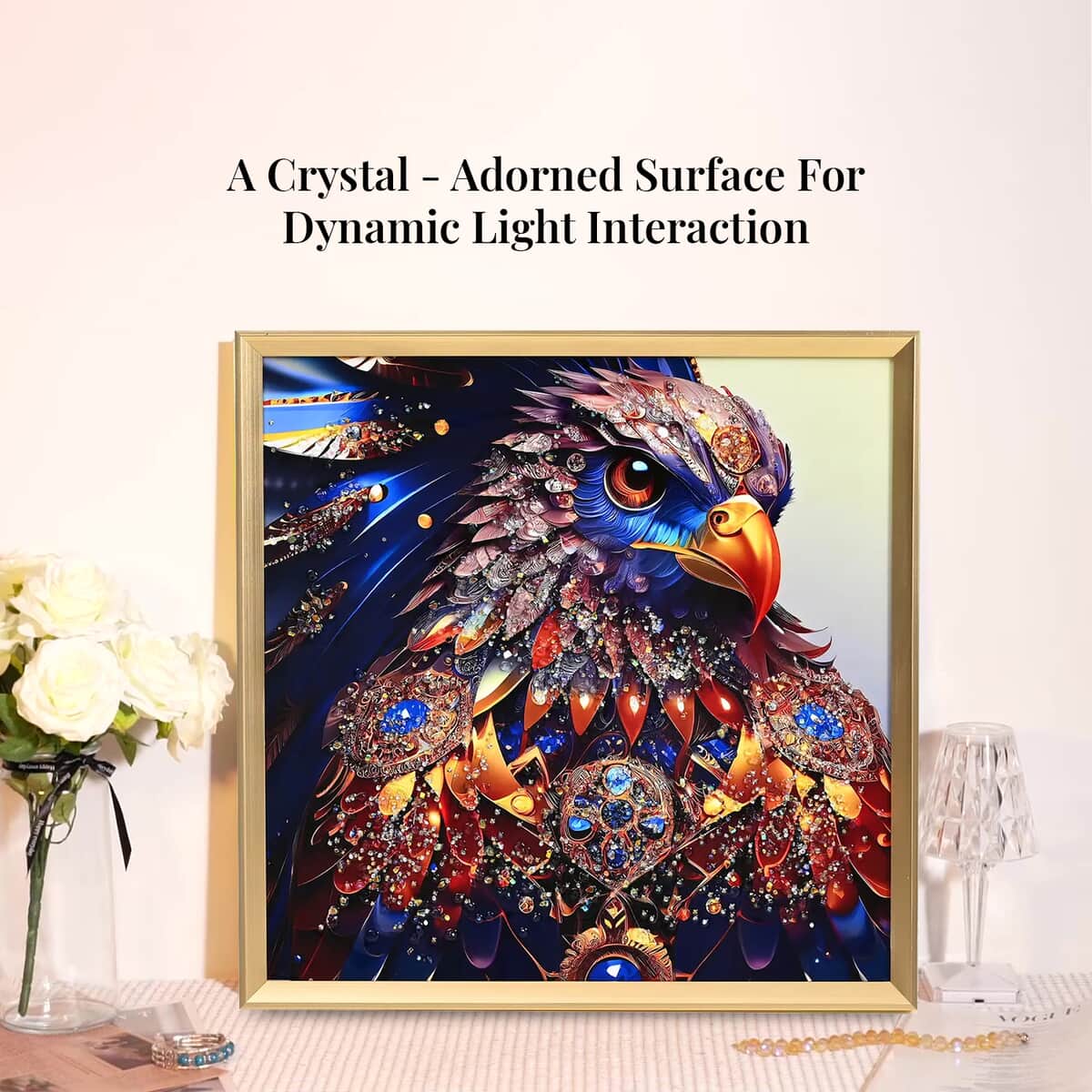 Eagle Crystal Painting with Frame image number 1