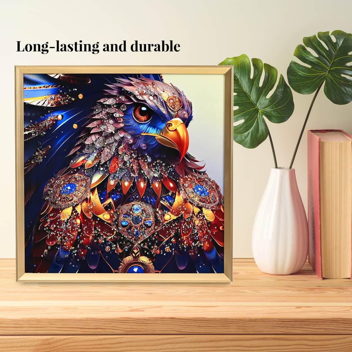 Eagle Crystal Painting with Frame image number 2