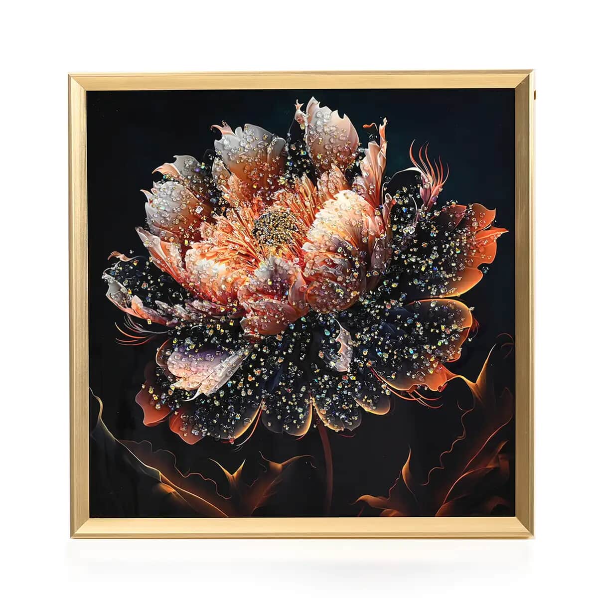 Big Flower Crystal Painting with Frame image number 0