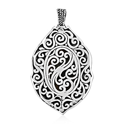 Bali Legacy Malagasy Labradorite Dragon Eye Pendant in Sterling Silver 48.85 ctw