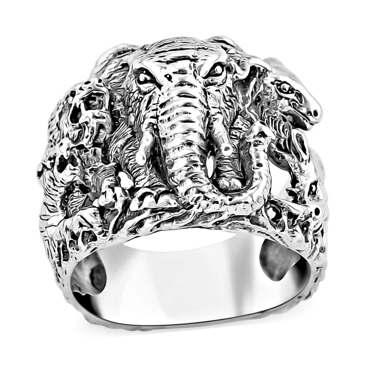 Bali Legacy Sterling Silver Safari Animal Ring (Size 10.0) 11.35 Grams image number 0