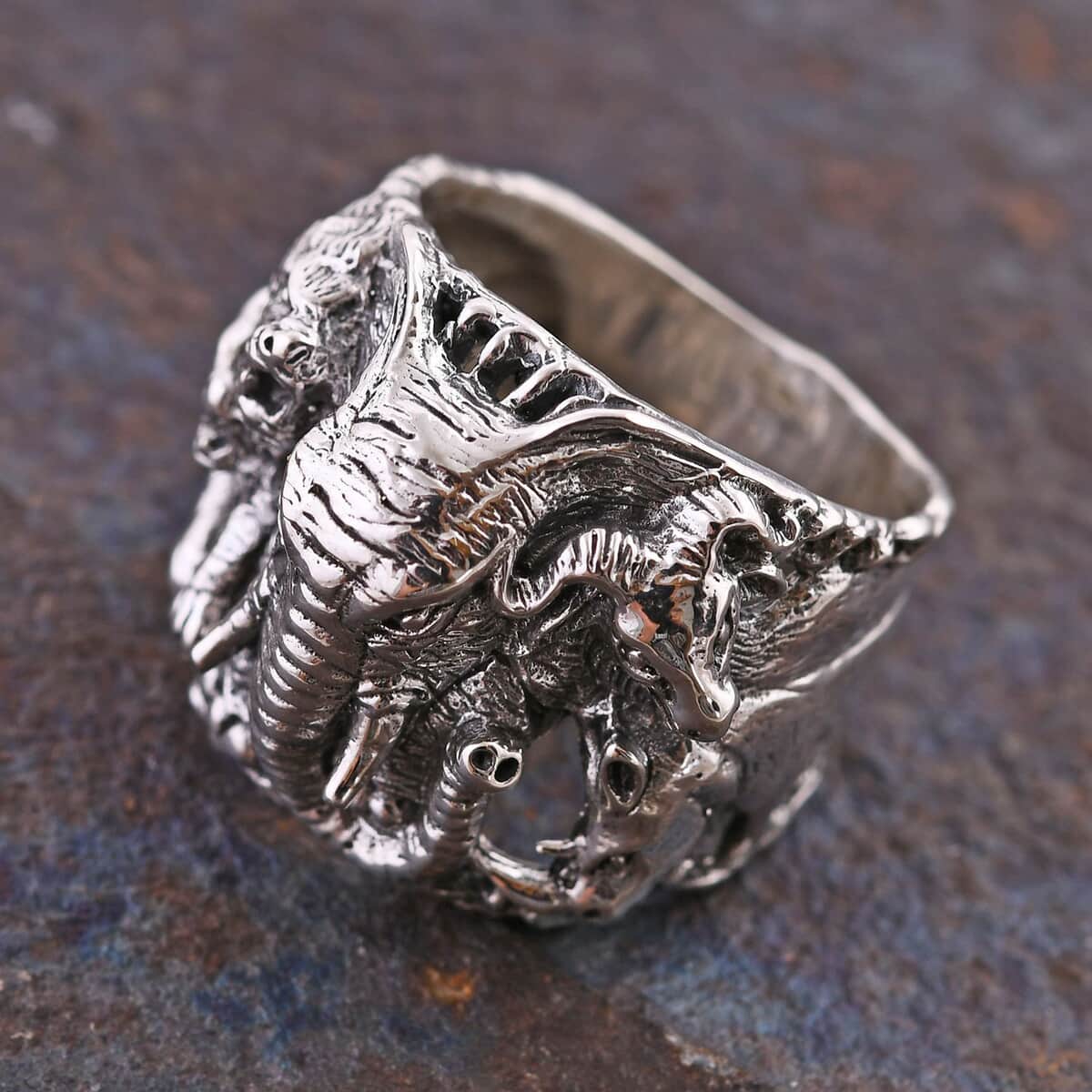 Bali Legacy Sterling Silver Safari Animal Ring (Size 10.0) 11.35 Grams image number 1