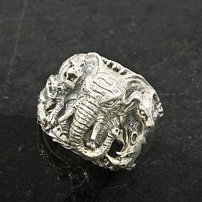 Bali Legacy Sterling Silver Safari Animal Ring (Size 10.0) 11.35 Grams