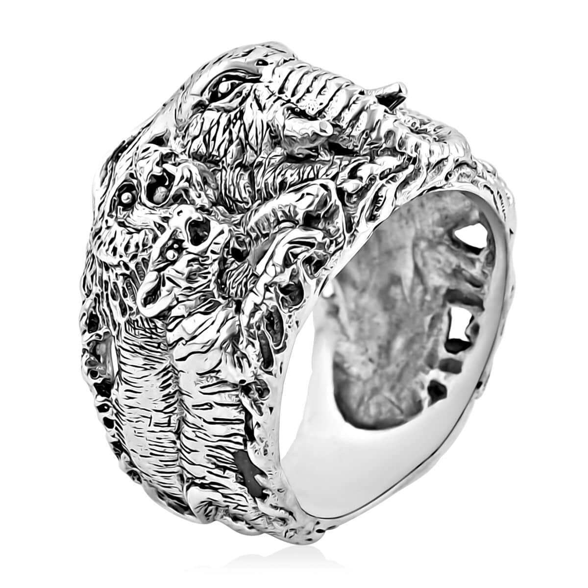 Bali Legacy Sterling Silver Safari Animal Ring (Size 5.0) 11.35 Grams image number 3