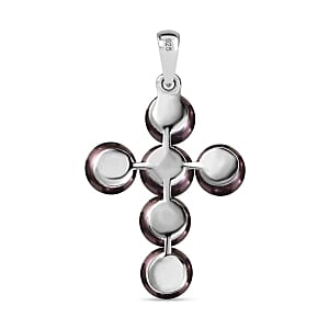 Fresh Water Peacock Pearl 4.50 ctw Pendant in Platinum Over Sterling Silver