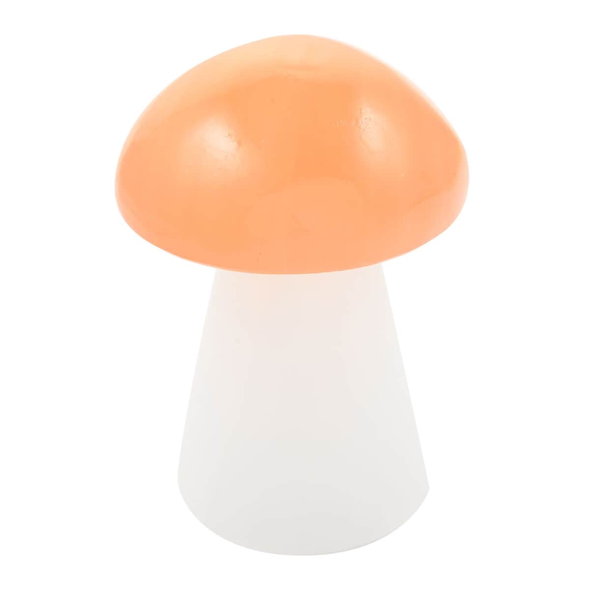 Orange & Clear Selenite Mushroom 6cm 417.5ctw image number 0