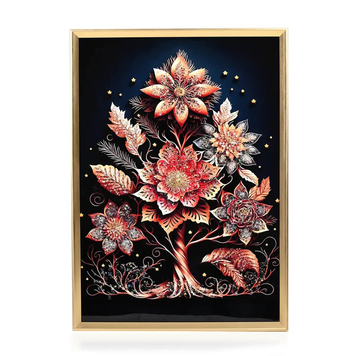 Floral Crystal Painting with Frame image number 0