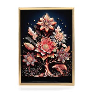 Floral Crystal Painting with Frame