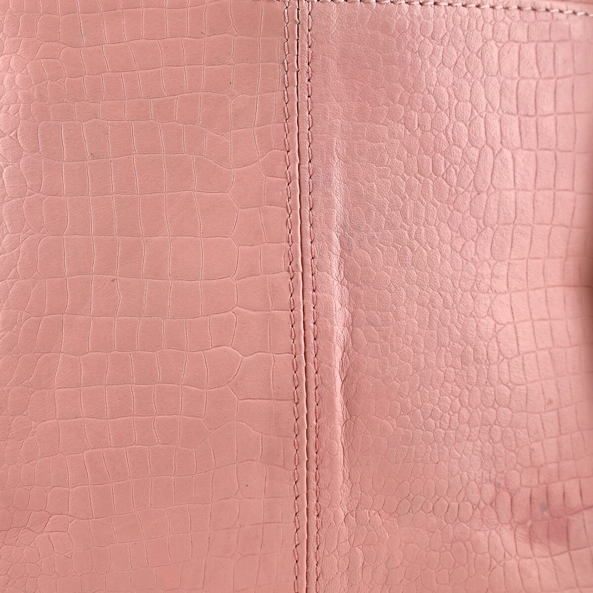 Pink Genuine Leather Croco Embossed Crossbody Bag image number 7