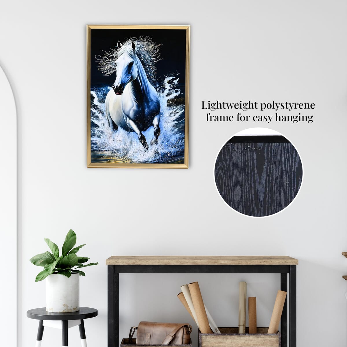 Horse Crystal Painting with Frame image number 4
